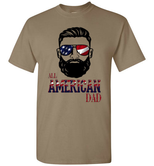 All American Dad Patriotic American Americana Graphic Tee Shirt Top