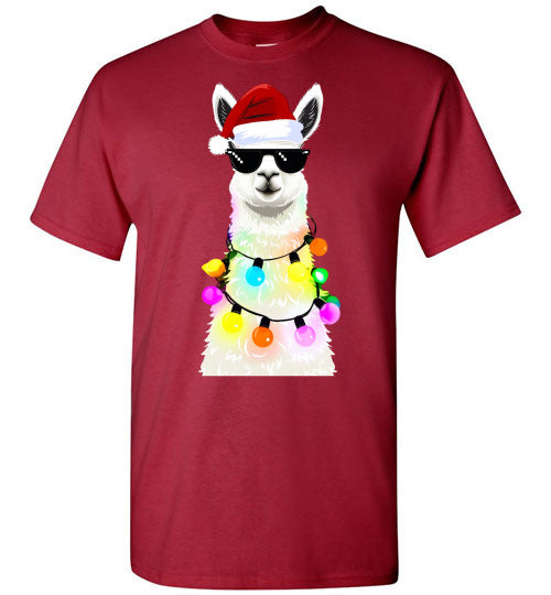 Llama Christmas Holiday Tee Shirt Top T-Shirt