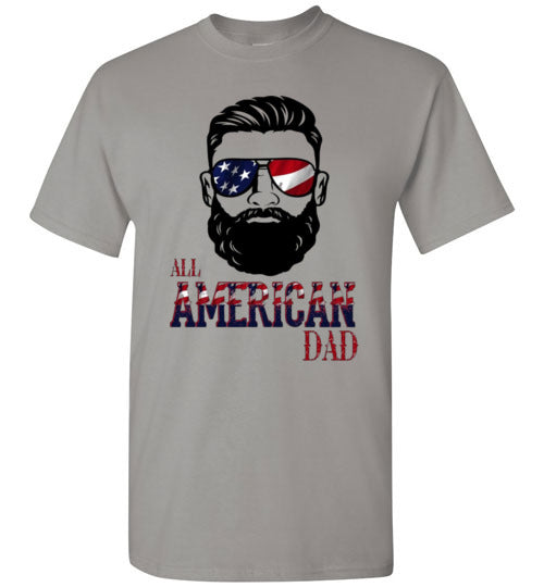 All American Dad Patriotic American Americana Graphic Tee Shirt Top