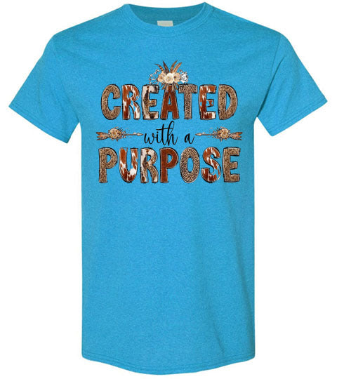 Created With A Purpose Graphic Tee Shirt Top