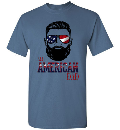 All American Dad Patriotic American Americana Graphic Tee Shirt Top