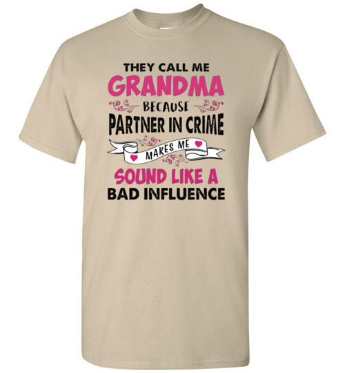 Partner In Crime Grandma Funny Tee Shirt Top T-Shirt