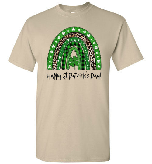 Lucky Irish Rainbow Graphic Tee Shirt Top T-Shirt
