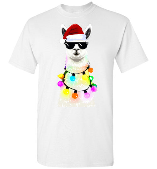 Llama Christmas Holiday Tee Shirt Top T-Shirt