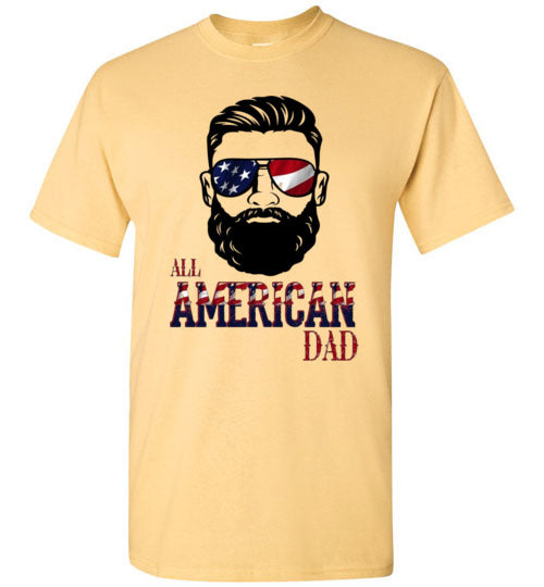 All American Dad Patriotic American Americana Graphic Tee Shirt Top