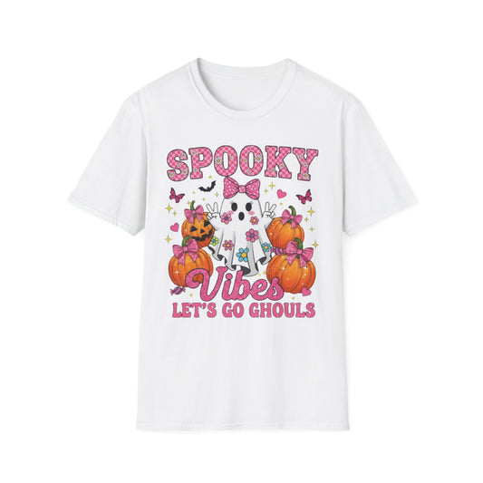 Spooky Vibes Unisex T-Shirt, Halloween Tee, Fun Costume Shirt, Ghost Design Shirt, Fall Fashion, Ghouls Love