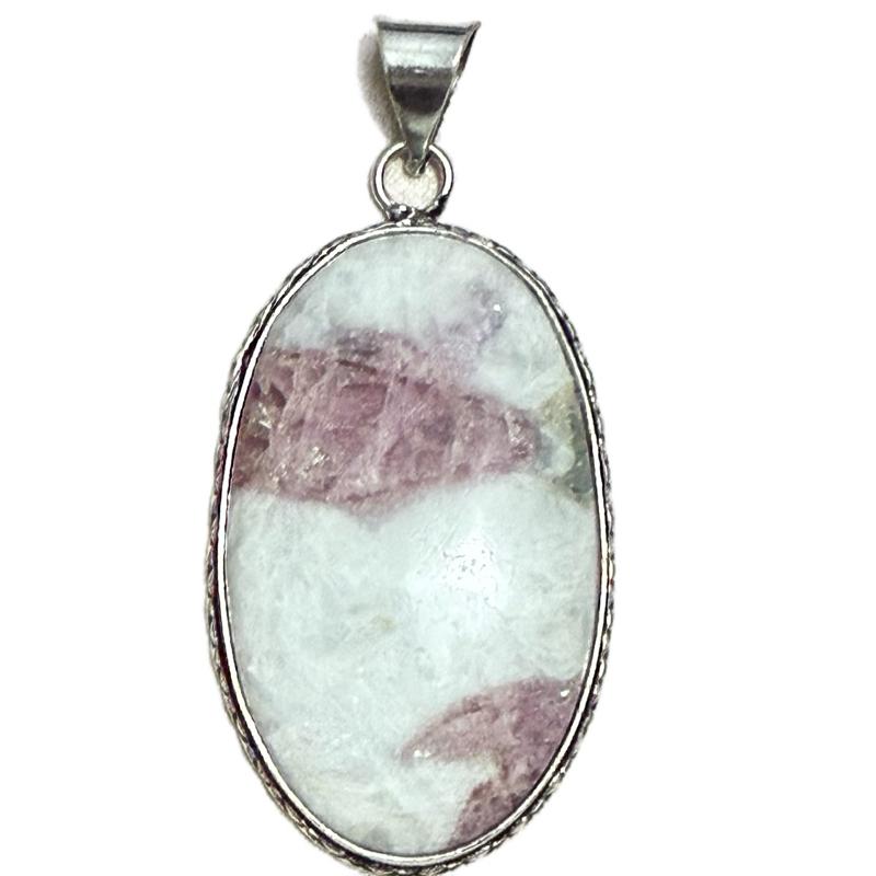 Pink Tourmaline .925 Sterling Silver Overlay Pendants