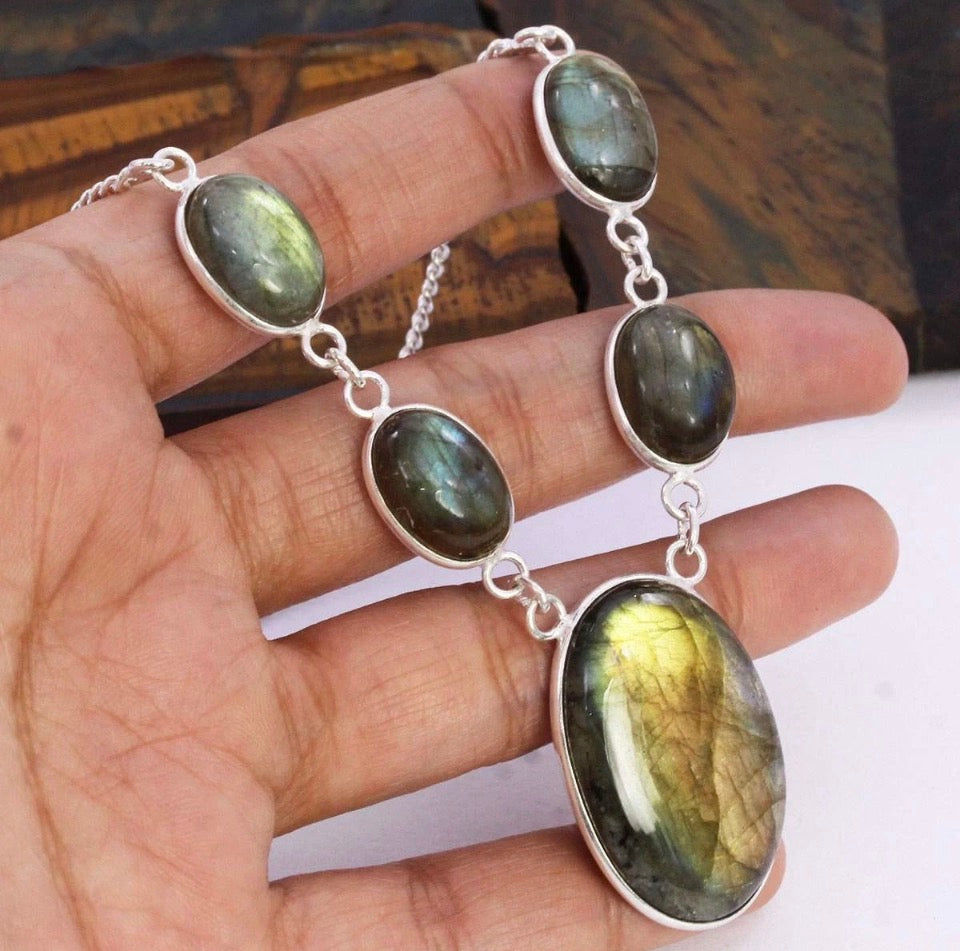 18” Fiery Labradorite Necklace
