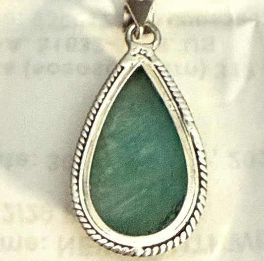 Amazonite .925 Solid Sterling Silver Pendant