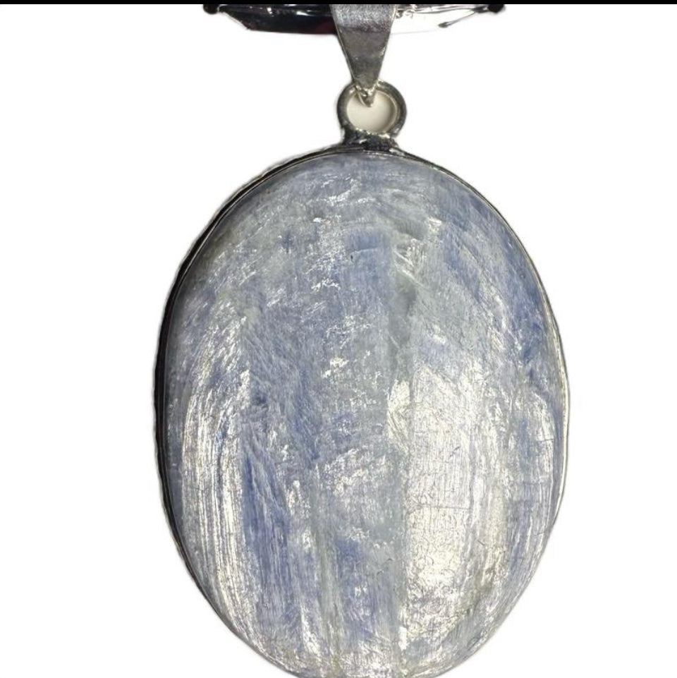 Kyanite .925 Sterling Silver Overlay Pendant