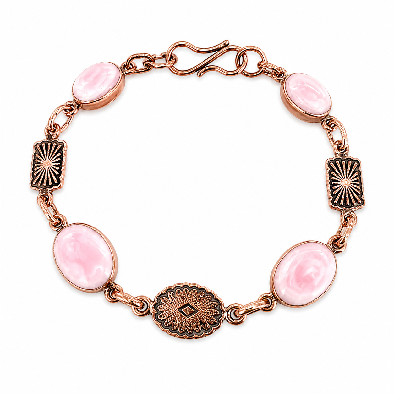 Copper Beaded and Natural Stone Bracelets