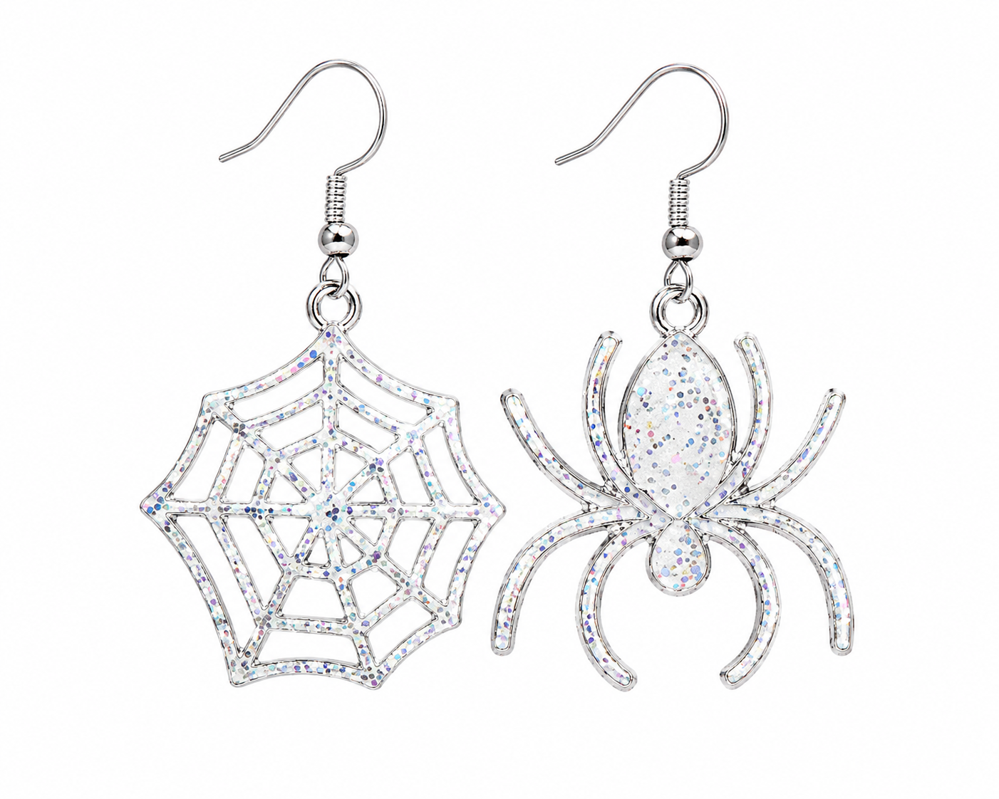 Spider Web Halloween Gothic Punk Earrings
