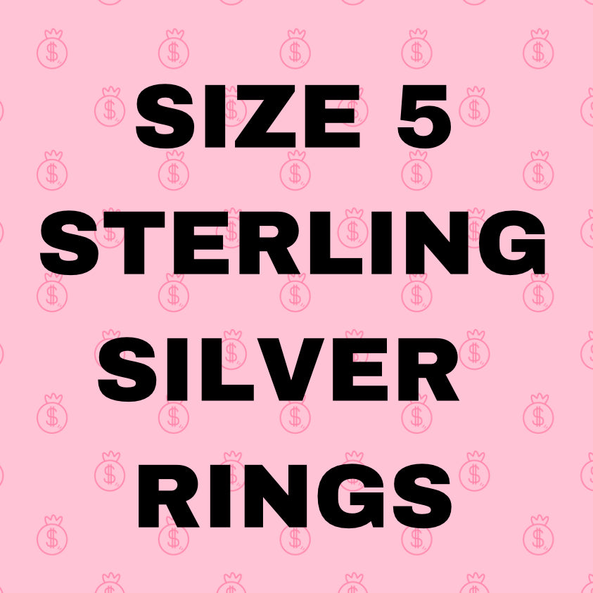 Size 5 Sterling SIlver Rings