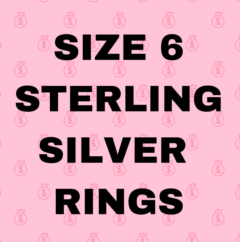 Size 6 Sterling SIlver Rings