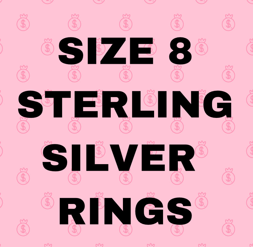 Size 8 Sterling SIlver Rings