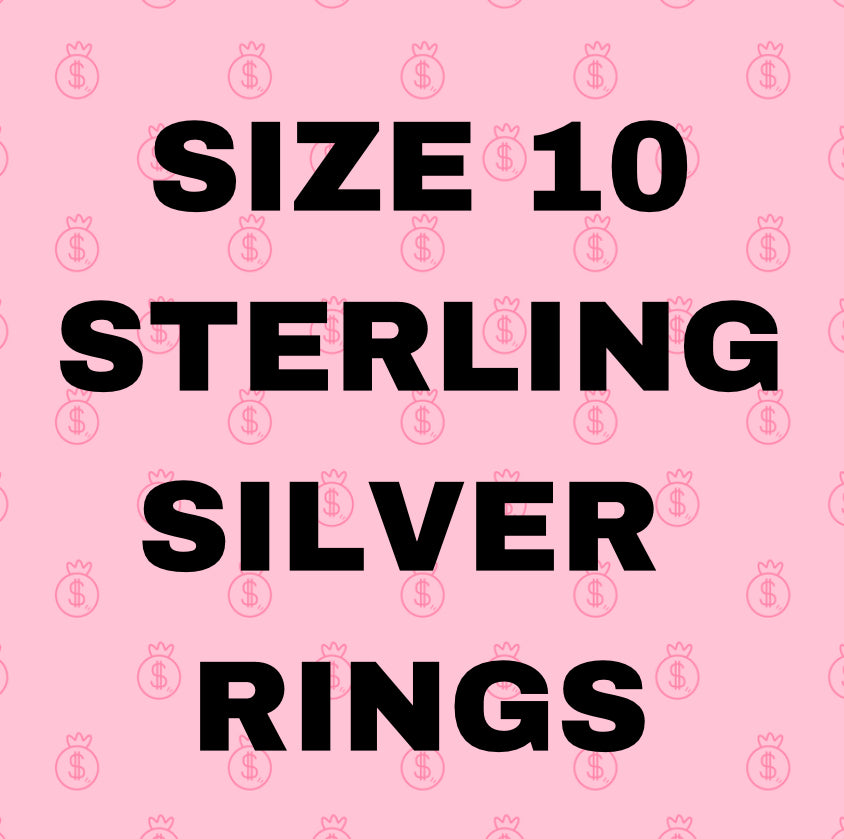 Size 10 Sterling SIlver Rings