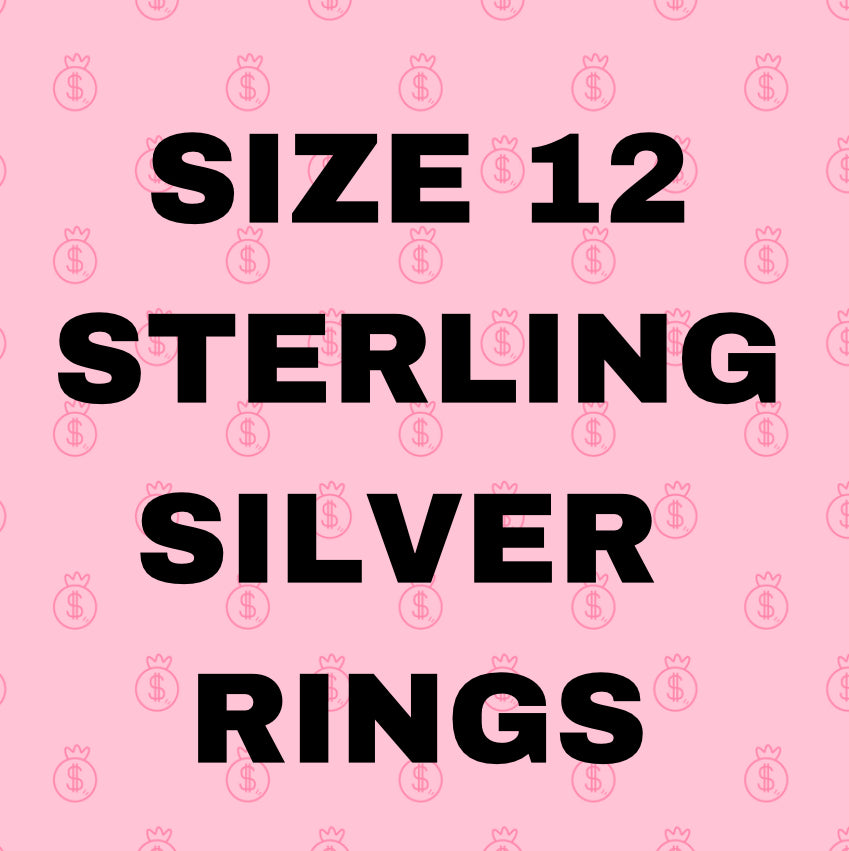 Size 12 Sterling SIlver Rings