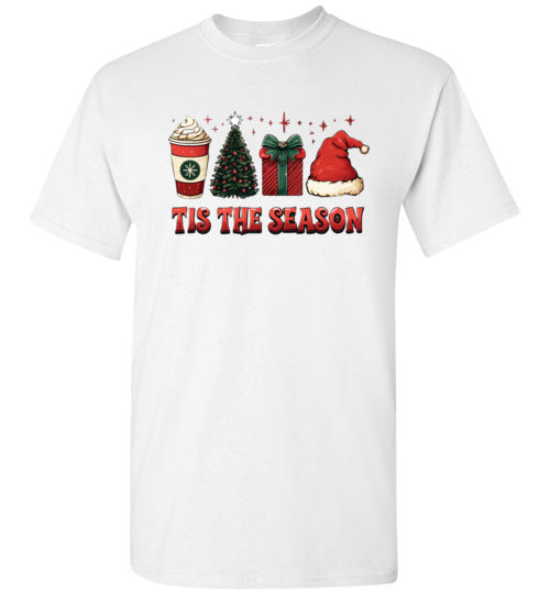 Tis The Season Christmas Holiday Tee Shirt Top T-Shirt