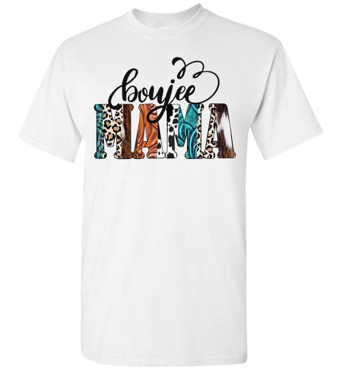 Boujee Mama Animal Print Graphic Tee Shirt Top T-Shirt Regular & Plus Size