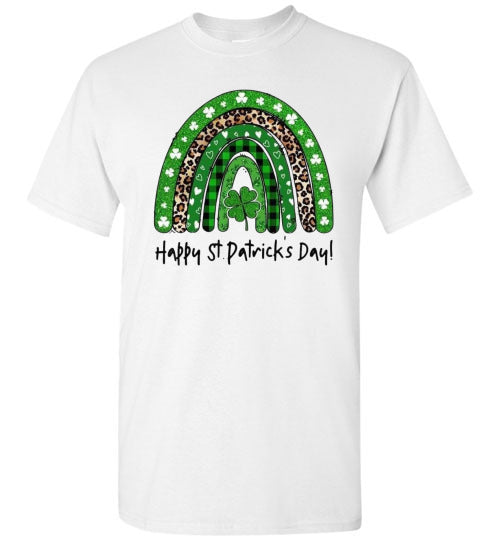 Lucky Irish Rainbow Graphic Tee Shirt Top T-Shirt