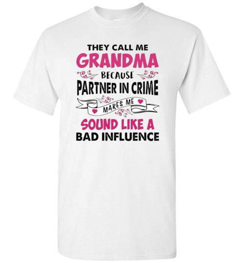 Partner In Crime Grandma Funny Tee Shirt Top T-Shirt