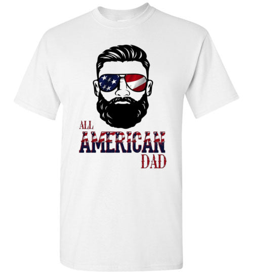 All American Dad Patriotic American Americana Graphic Tee Shirt Top
