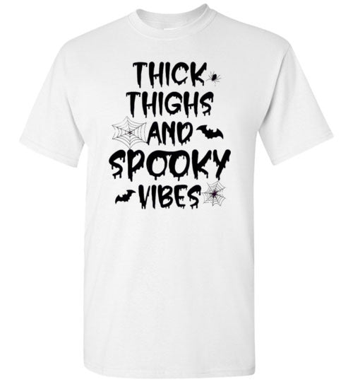 Thick Thighs And Spooky Vibes Graphic Print T-Shirt Top