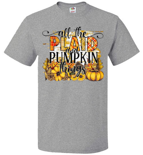 All The Plaid Pumpkins Fall Tee Shirt Top T-Shirt
