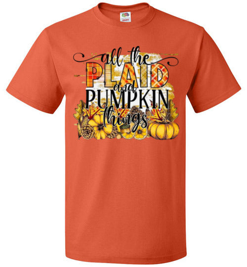 All The Plaid Pumpkins Fall Tee Shirt Top T-Shirt