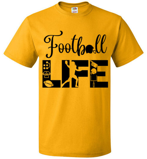 Football Life Tee Shirt Game Practice Top T-Shirt