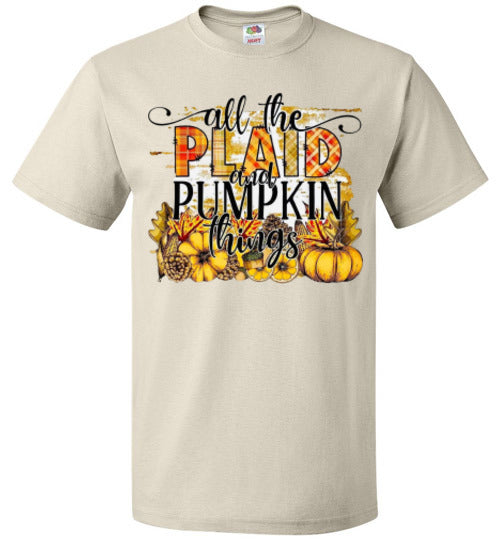 All The Plaid Pumpkins Fall Tee Shirt Top T-Shirt