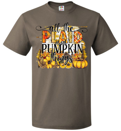 All The Plaid Pumpkins Fall Tee Shirt Top T-Shirt
