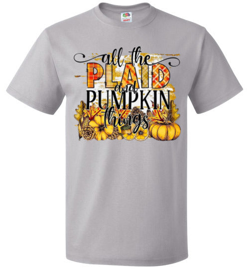 All The Plaid Pumpkins Fall Tee Shirt Top T-Shirt