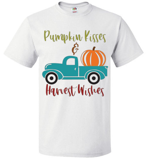 Pumpkin Kisses Harvest Fall Wishes Tee Shirt Top T-Shirt