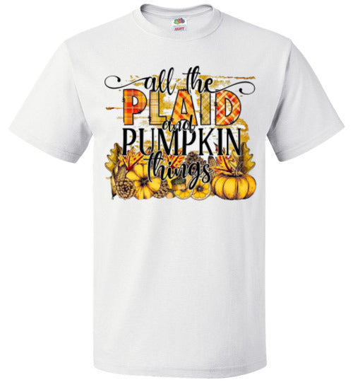 All The Plaid Pumpkins Fall Tee Shirt Top T-Shirt