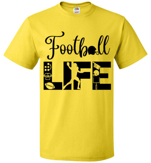 Football Life Tee Shirt Game Practice Top T-Shirt