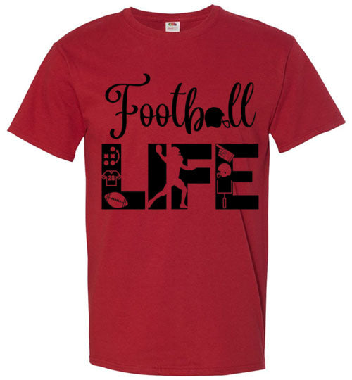 Football Life Tee Shirt Game Practice Top T-Shirt