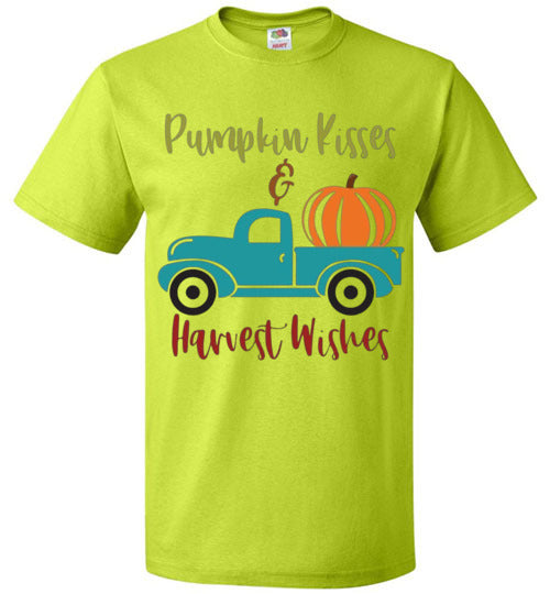 Pumpkin Kisses Harvest Fall Wishes Tee Shirt Top T-Shirt