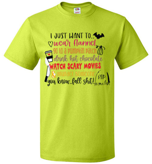 Funny Fall Halloween Shirt Graphic Tee Shirt Top T-Shirt