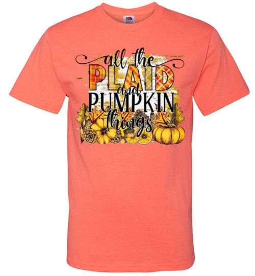All The Plaid Pumpkins Fall Tee Shirt Top T-Shirt