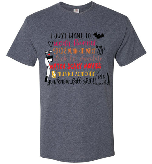 Funny Fall Halloween Shirt Graphic Tee Shirt Top T-Shirt