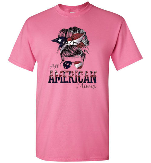 All American Mama T-Shirt Graphic Tee Shirt Top