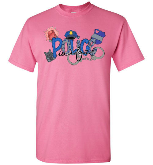 Police Wife Tee Shirt Top T-Shirt