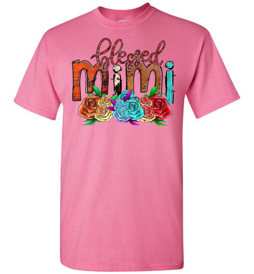 Blessed Mimi Grandmother Grandma Tee Shirt Top T-Shirt