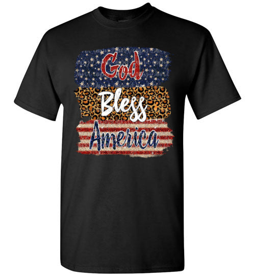 God Bless America Americana USA Tee Shirt Top