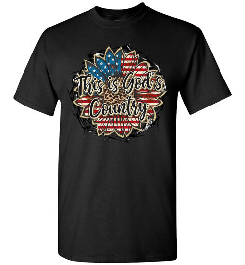 This Is God's Country Patriotic Americana Graphic Tee Shirt T-Shirt