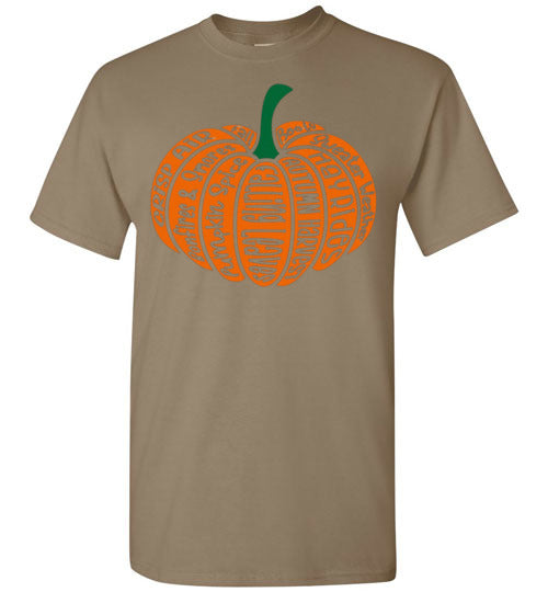 Pumpkin With Fall Sayings Tee Shirt Top Graphic T-Shirt