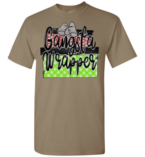 Gangsta Wrapper Funny Christmas Tee Shirt Top T-Shirt
