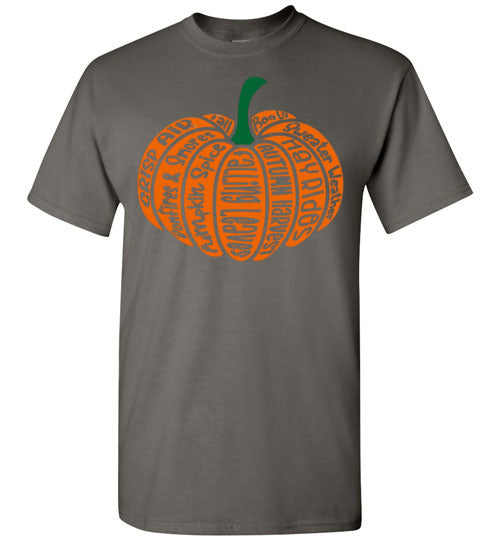 Pumpkin With Fall Sayings Tee Shirt Top Graphic T-Shirt