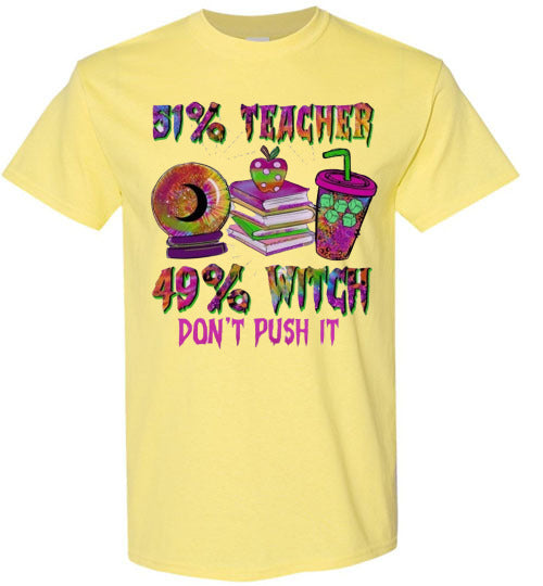 Teacher Witch Fall Halloween Tee Shirt Top T-Shirt